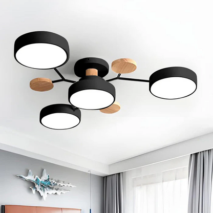 Modern Halo LED Semi-Flush Ceiling Light — 4 to 7 Lights 23