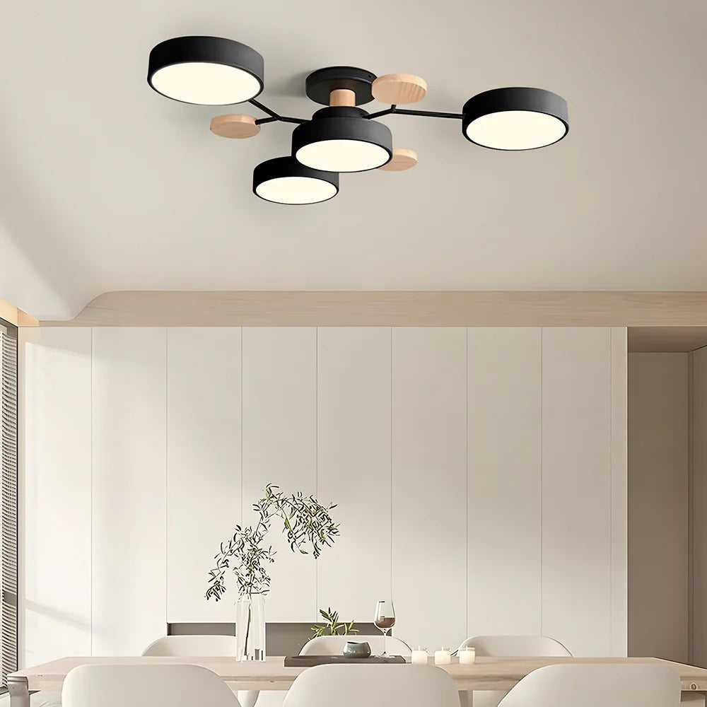 Modern Halo LED Semi-Flush Ceiling Light — 4 to 7 Lights 25