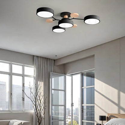 Modern Halo LED Semi-Flush Ceiling Light — 4 to 7 Lights 26