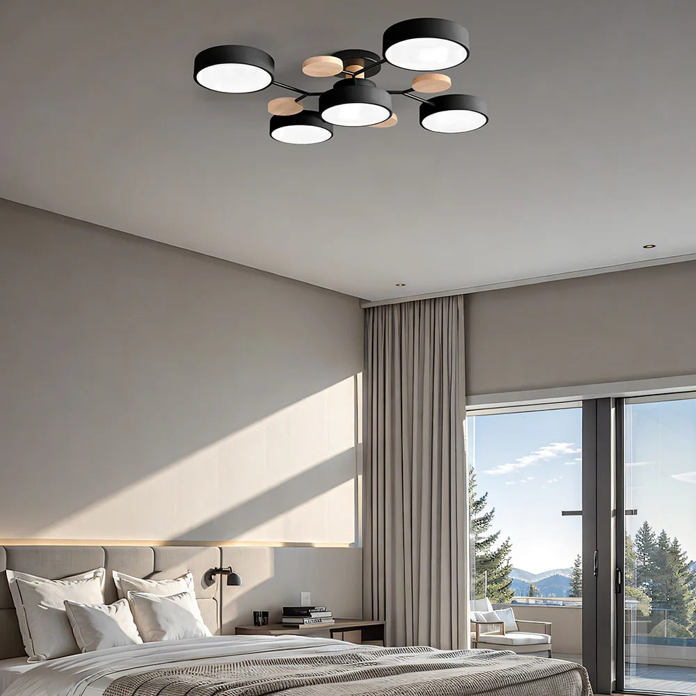 Modern Halo LED Semi-Flush Ceiling Light — 4 to 7 Lights 29