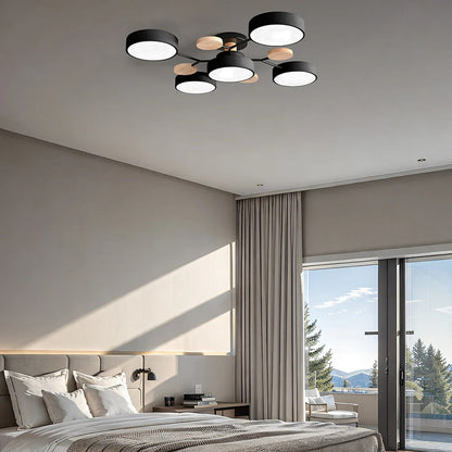Modern Halo LED Semi-Flush Ceiling Light — 4 to 7 Lights 29