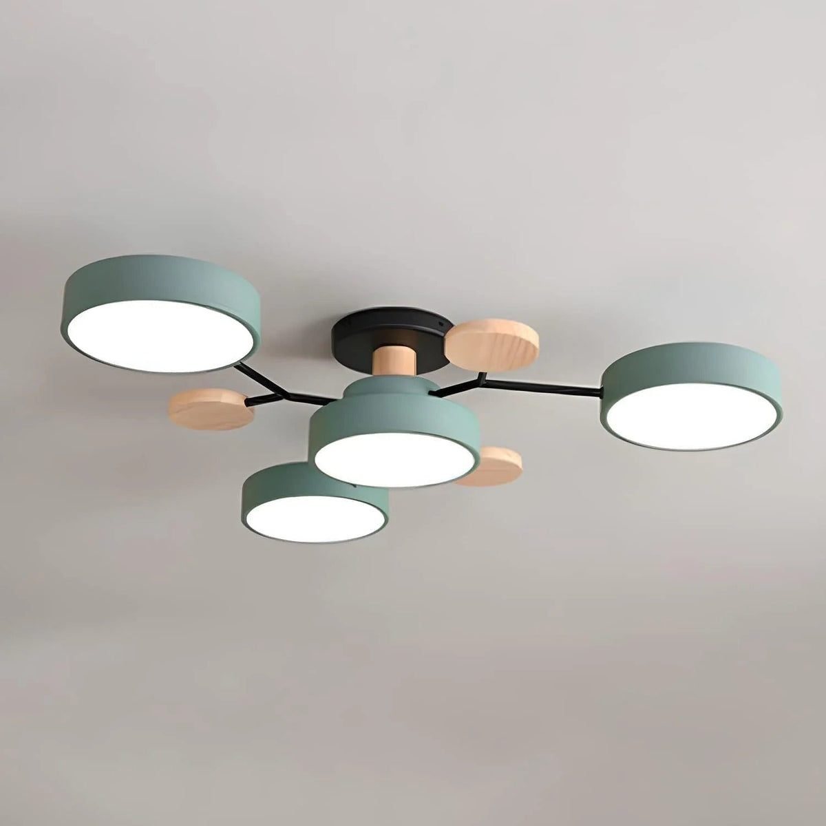Modern Halo LED Semi-Flush Ceiling Light — 4 to 7 Lights 22