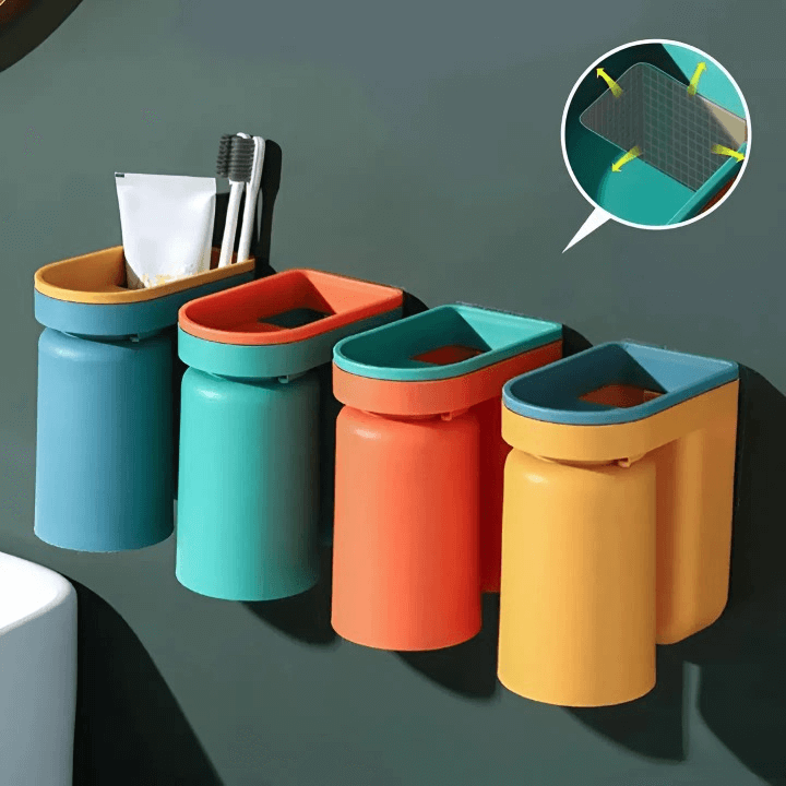 Adhesive Wall Toothbrush Holder — No Drill 3M Mount 1