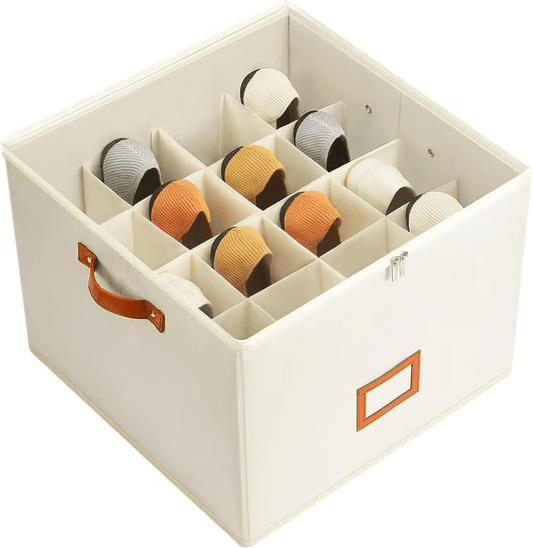 Foldable Oxford Fabric Shoe Organizer Box — 16 Compartments 1