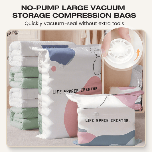 No-Pump Vacuum Storage Bags — Save 80% Space Instantly 1