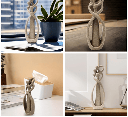 Statuetta Abstract Eterno Abbraccio Decorativa Amore