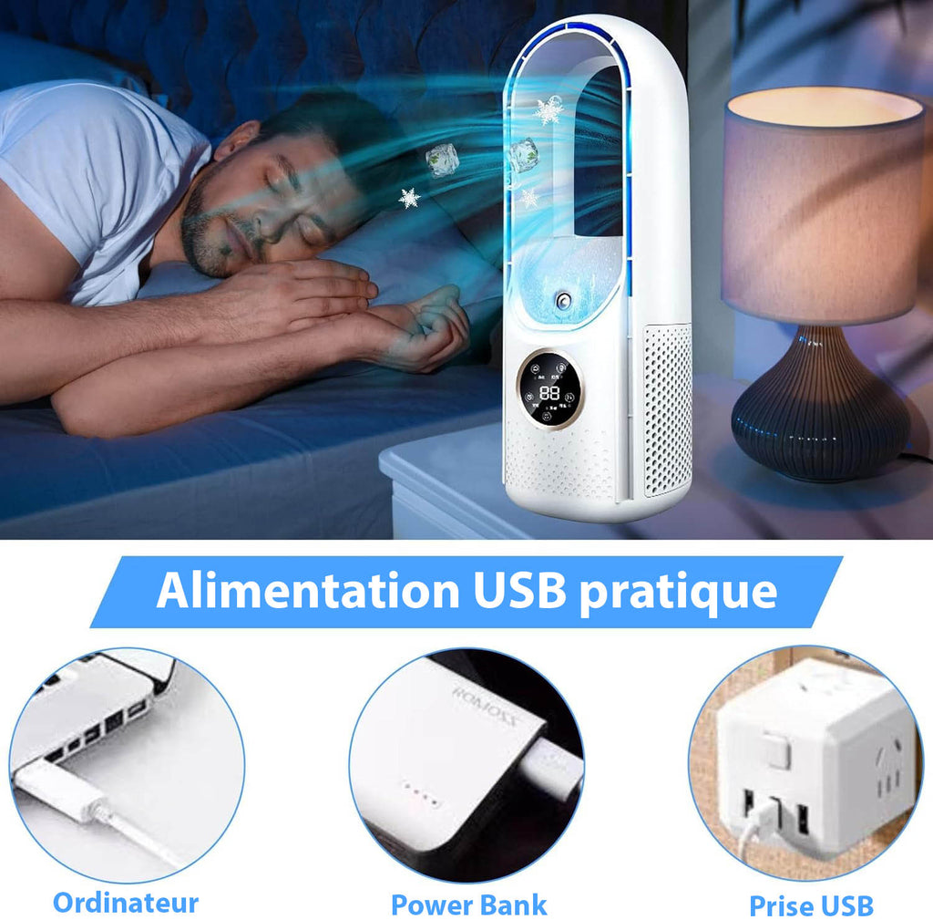 Silent Portable Air Conditioner No Exhaust — USB 6 Speed Mini Cooler 8