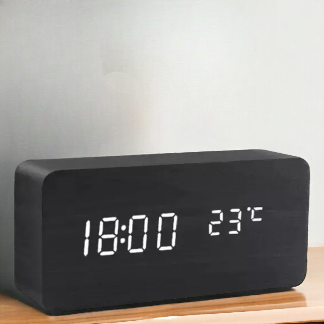 LED Alarm Clock with Voice Control — Minimalist Modern Design 3