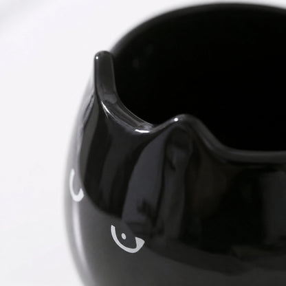 Black Cat Ceramic Mug — 380 ml with Sculpted Cat Ears 7