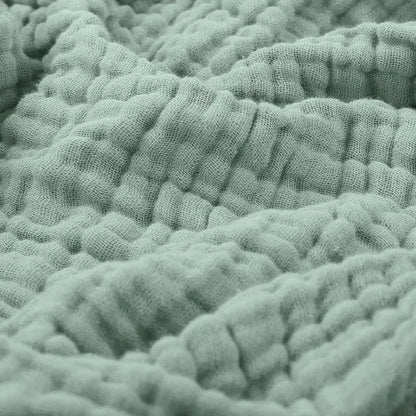 Muslin Cotton Throw Blanket — Soft Lightweight Breathable Plaid 2