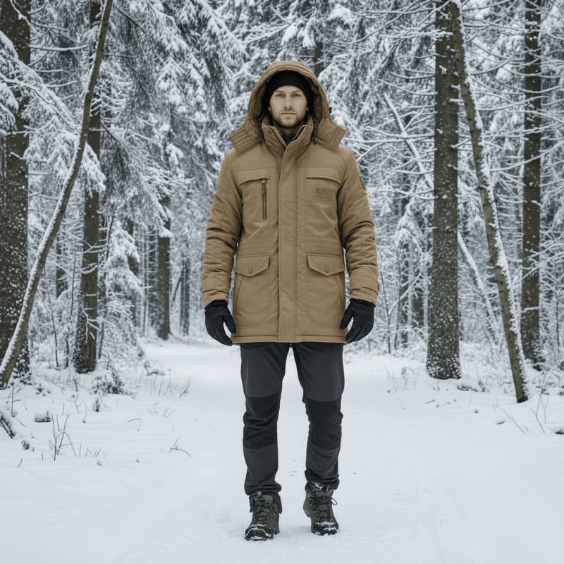 FrostGuard Padded Winter Parka — Windproof Hood Fleece Lining 1