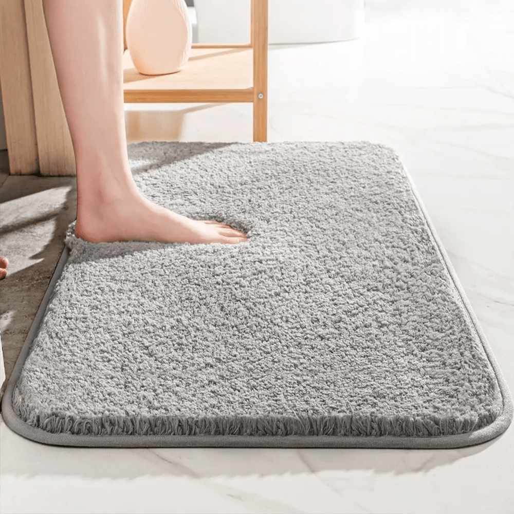 Extra Thick Microfiber Bath Mat with Non-Slip Base — Soft & Absorbent 1