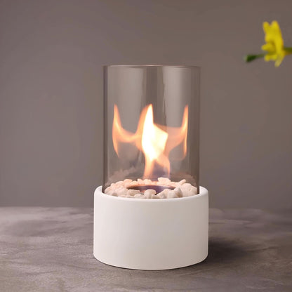 Flareon Oil Flame Lamp — Elegant Glass & Metal Indoor Outdoor 9