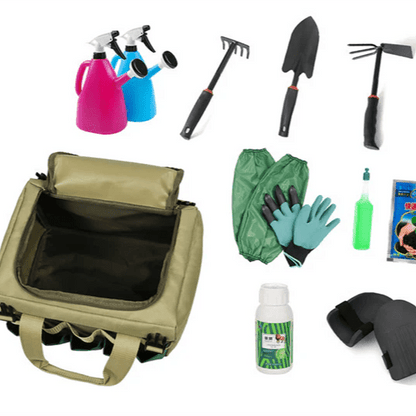 Sedia da Giardino Pieghevole Leggera con Borsa Porta Attrezzi