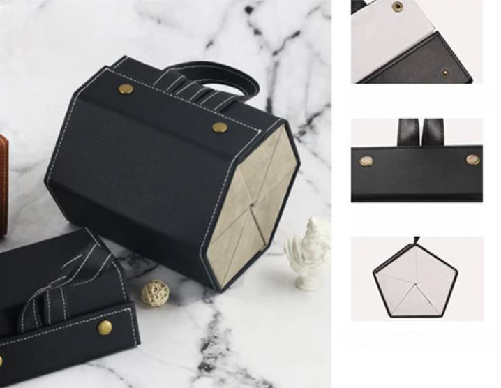 Foldable Leather Eyeglasses Case — Multi-Compartment Organizer 7