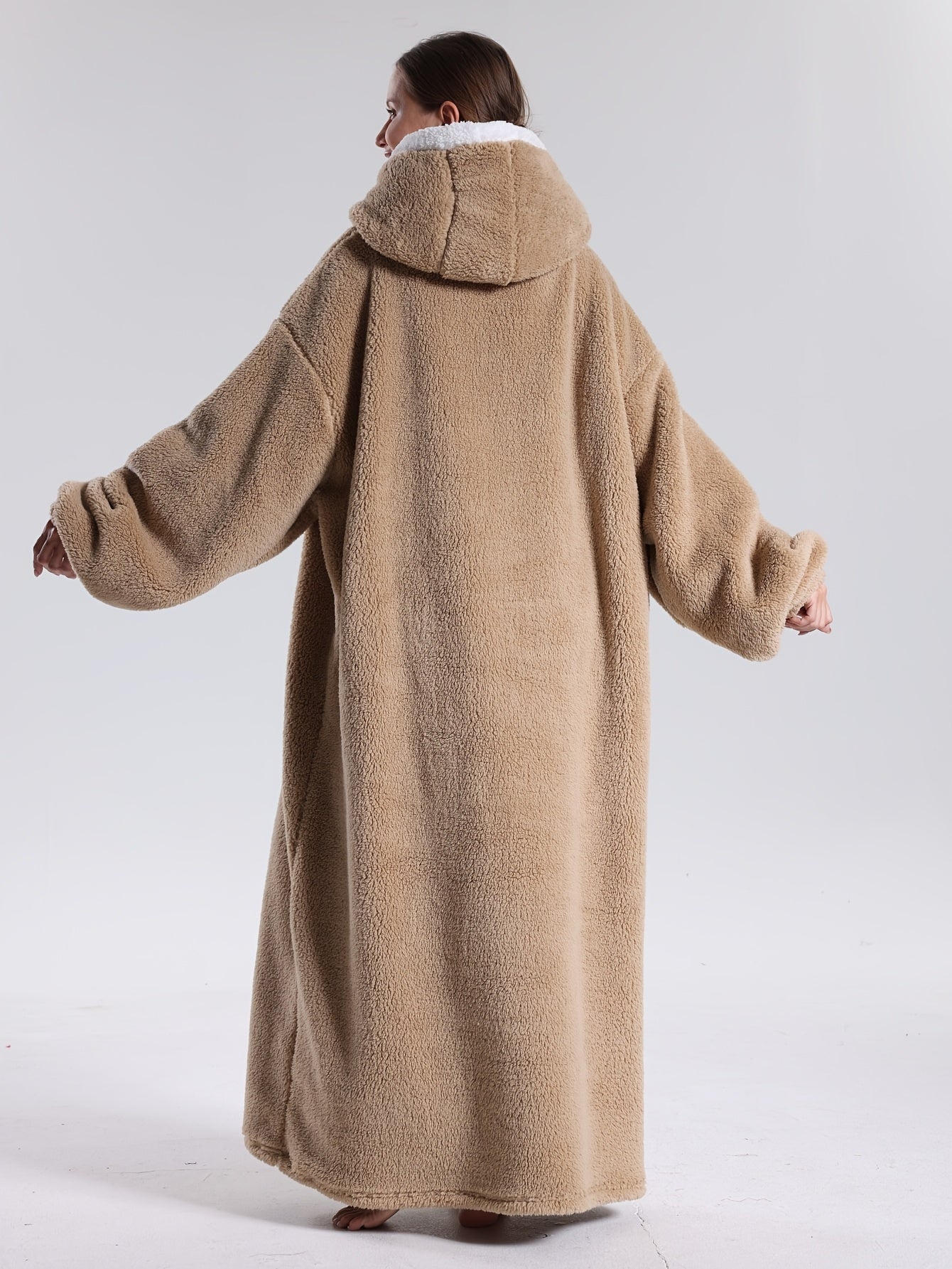 Hoodie Blanket with Sleeves — Oversized Wearable Blanket Unisex 12