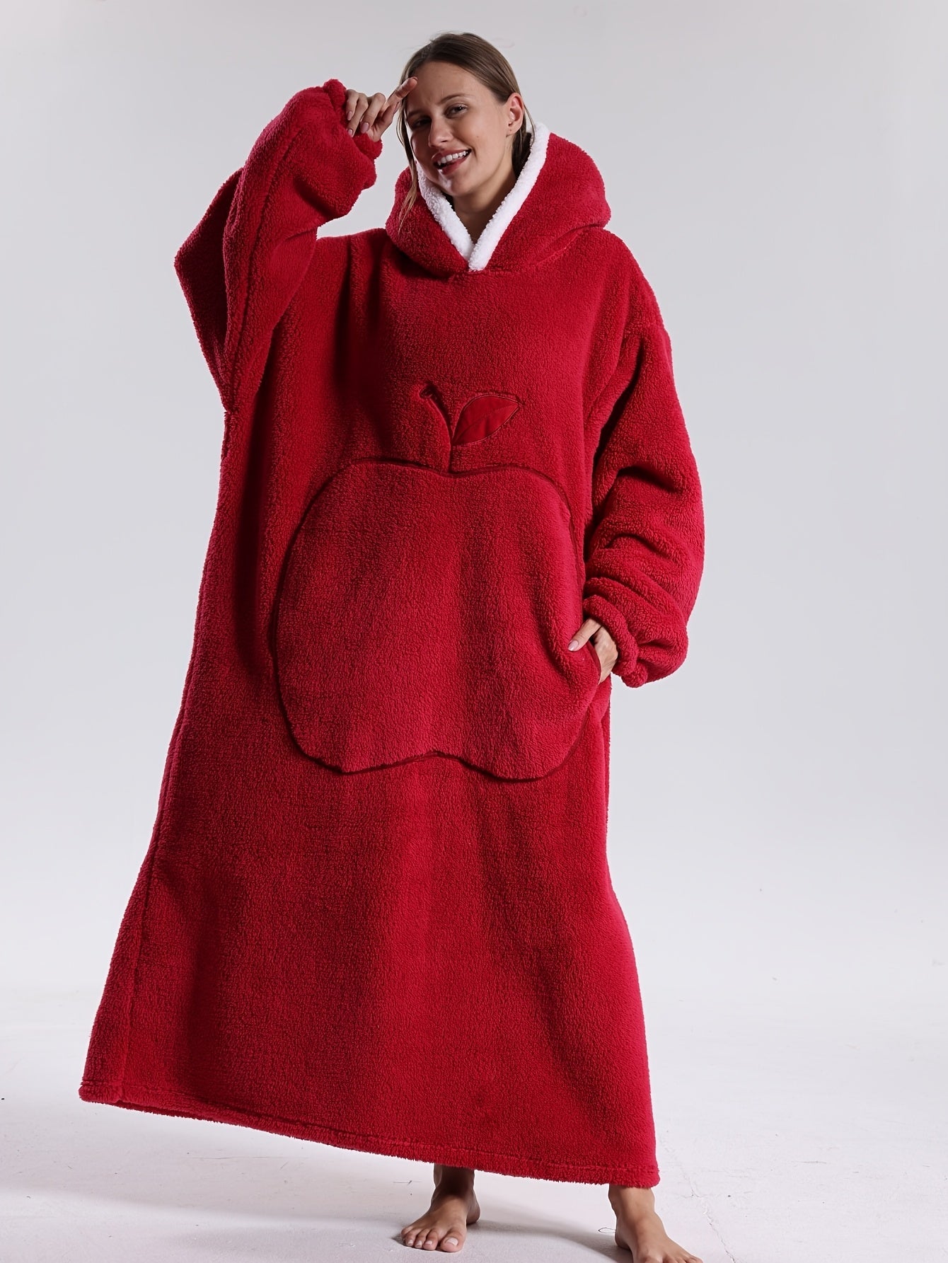 Hoodie Blanket with Sleeves — Oversized Wearable Blanket Unisex 13
