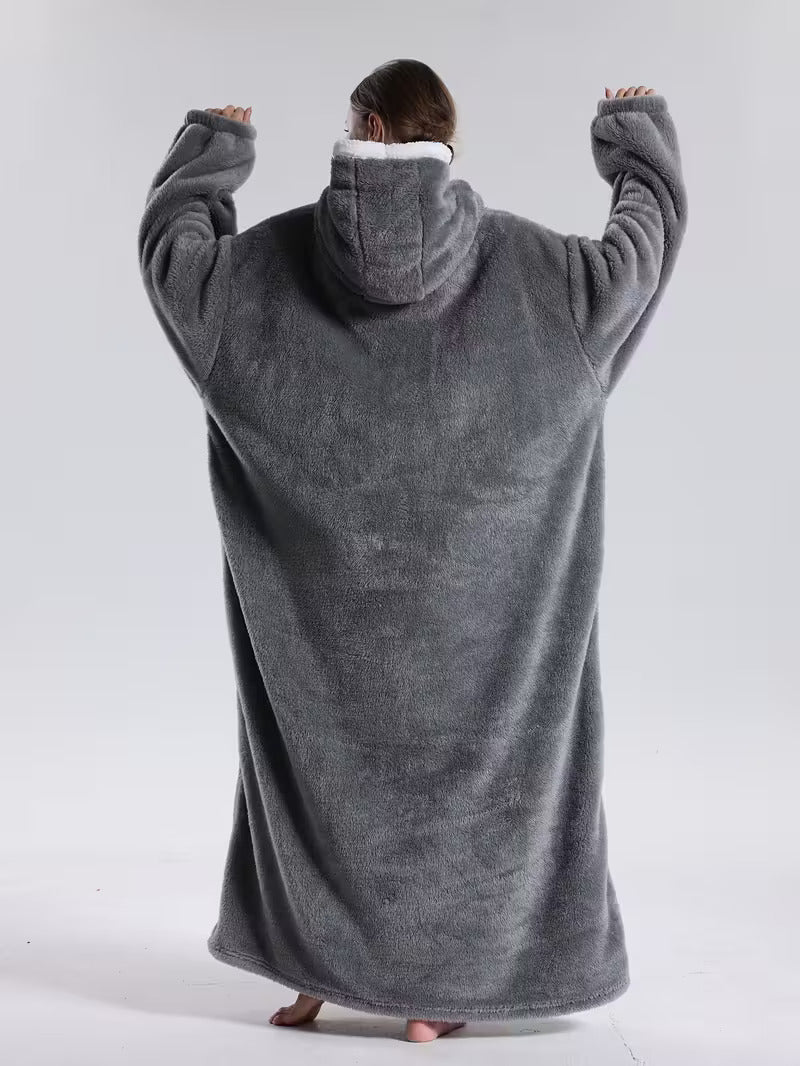 Hoodie Blanket with Sleeves — Oversized Wearable Blanket Unisex 2