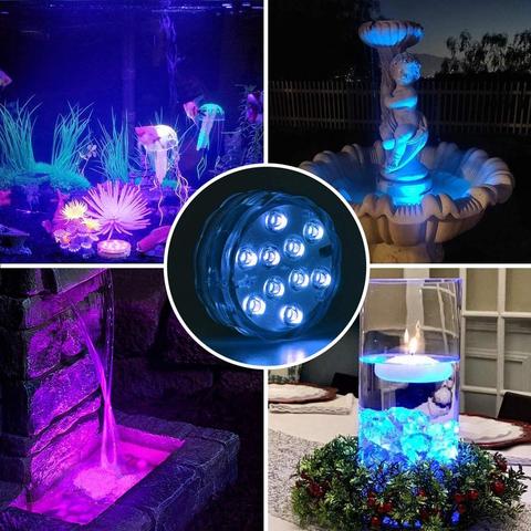 GlowRipple Waterproof LED Underwater Lamp with Remote — IP68 1
