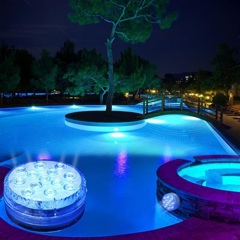 GlowRipple Waterproof LED Underwater Lamp with Remote — IP68 6