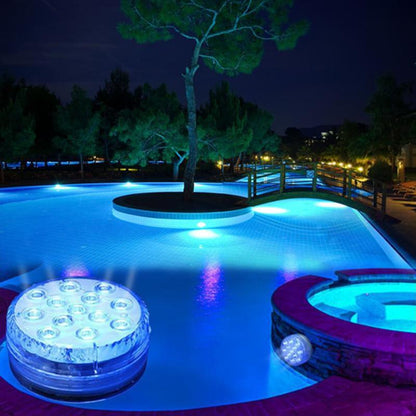 GlowRipple Waterproof LED Underwater Lamp with Remote — IP68 6