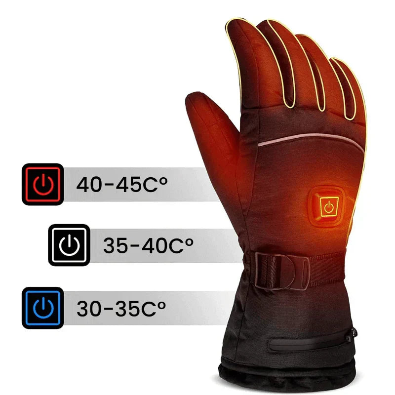 Rechargeable Heated Gloves Waterproof — 3 Heat Settings Outdoor 3