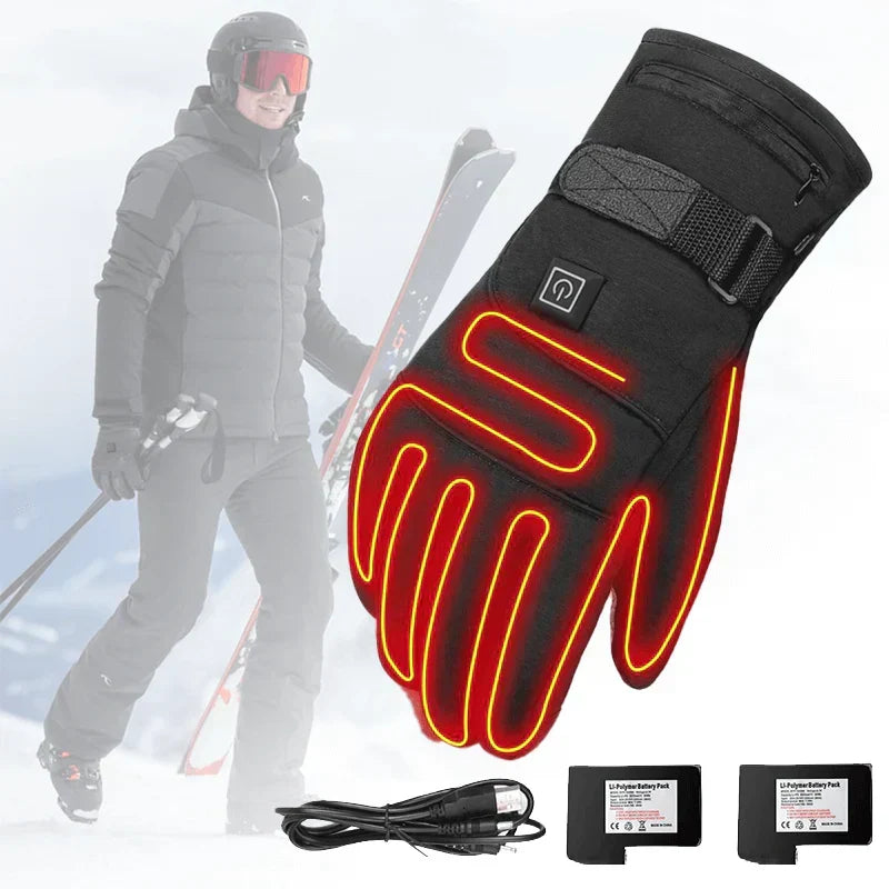 Rechargeable Heated Gloves Waterproof — 3 Heat Settings Outdoor 6