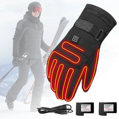 Rechargeable Heated Gloves Waterproof — 3 Heat Settings Outdoor 6