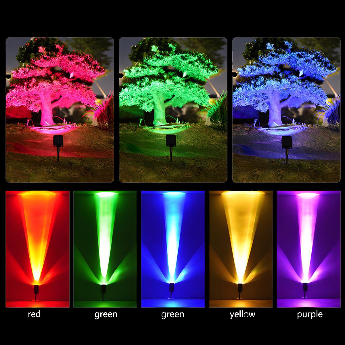 Solar LED Garden Spotlight IP65 — RGB Multi-Zoom Outdoor Light 6