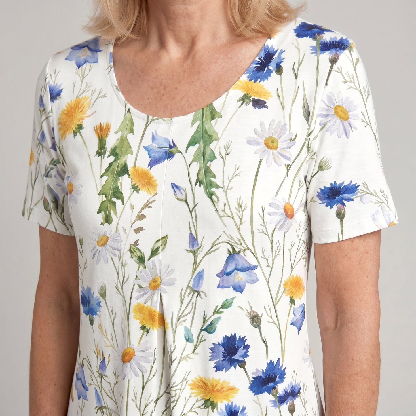 Abito Midi Donna Casual a Stampa Floreale Linea A