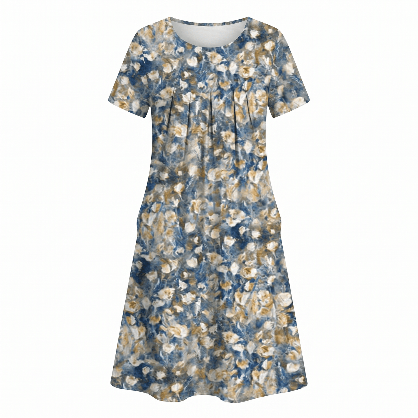 Abito Midi Donna Casual a Stampa Floreale Linea A