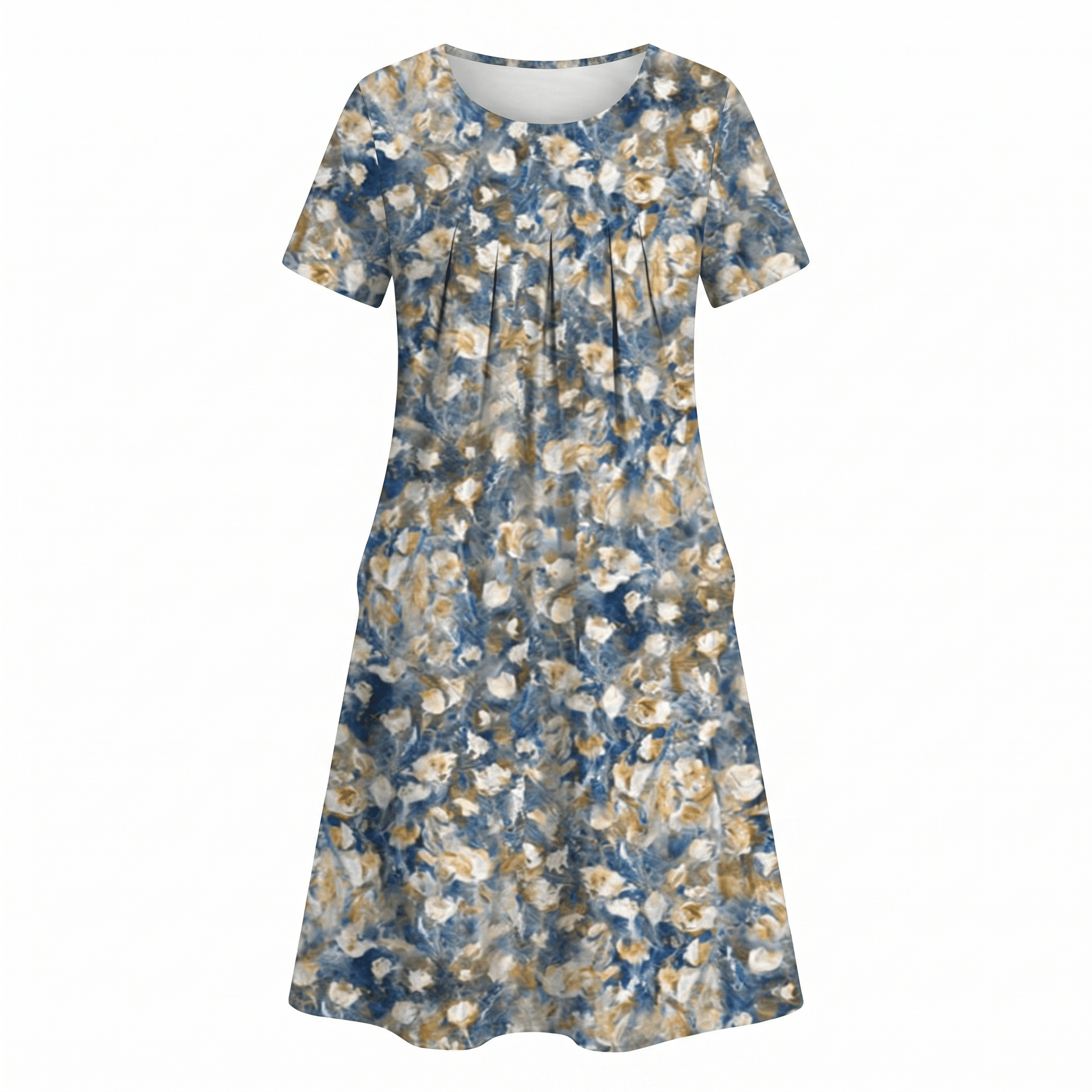 Abito Midi Donna Casual a Stampa Floreale Linea A