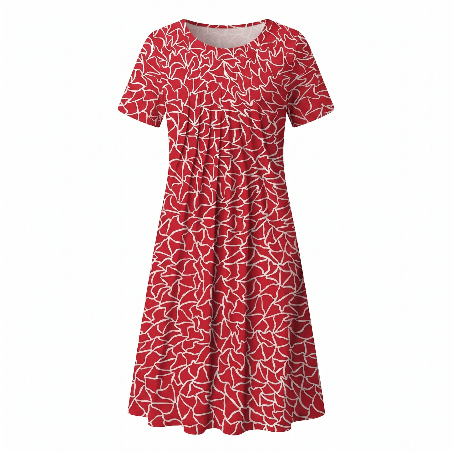 Abito Midi Donna Casual a Stampa Floreale Linea A