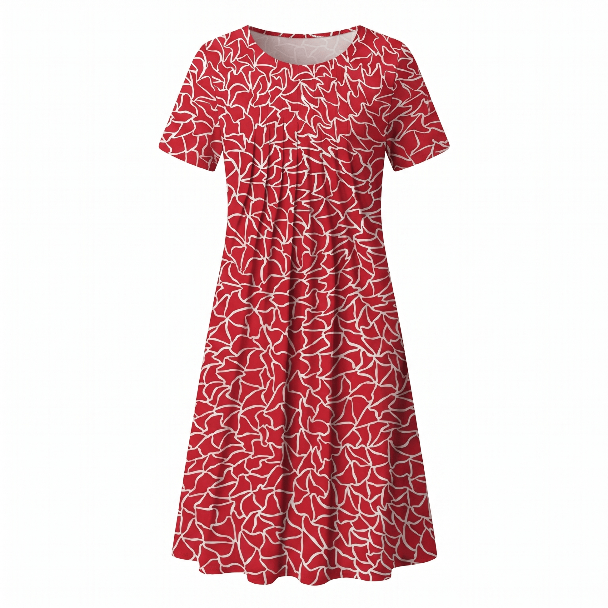 Abito Midi Donna Casual a Stampa Floreale Linea A