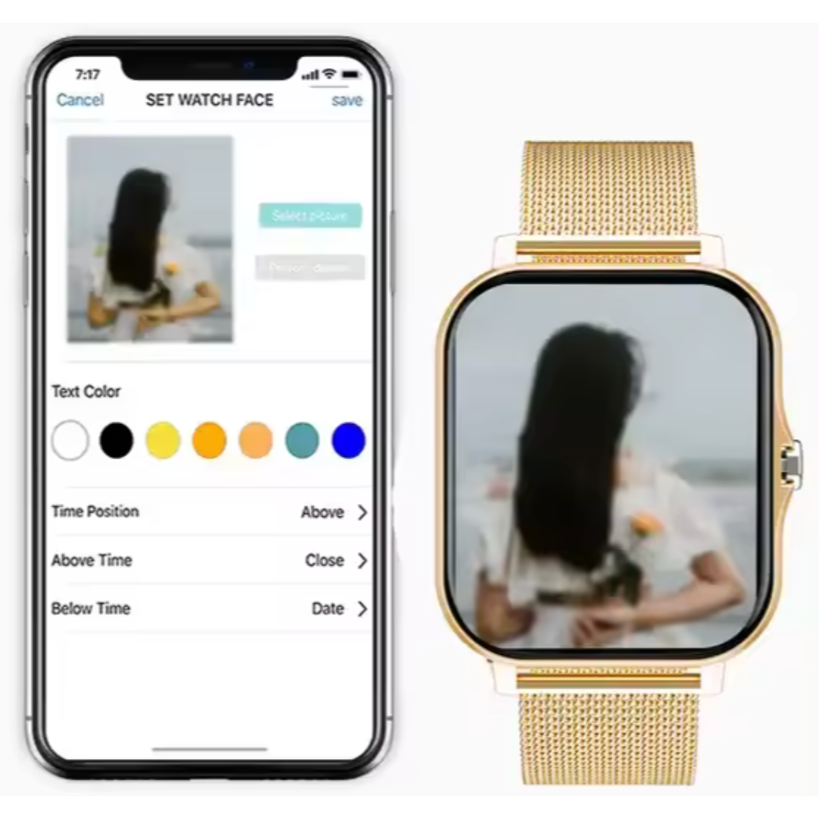 Women's Smartwatch with GPS Touch Screen & Mesh Metal Band 2