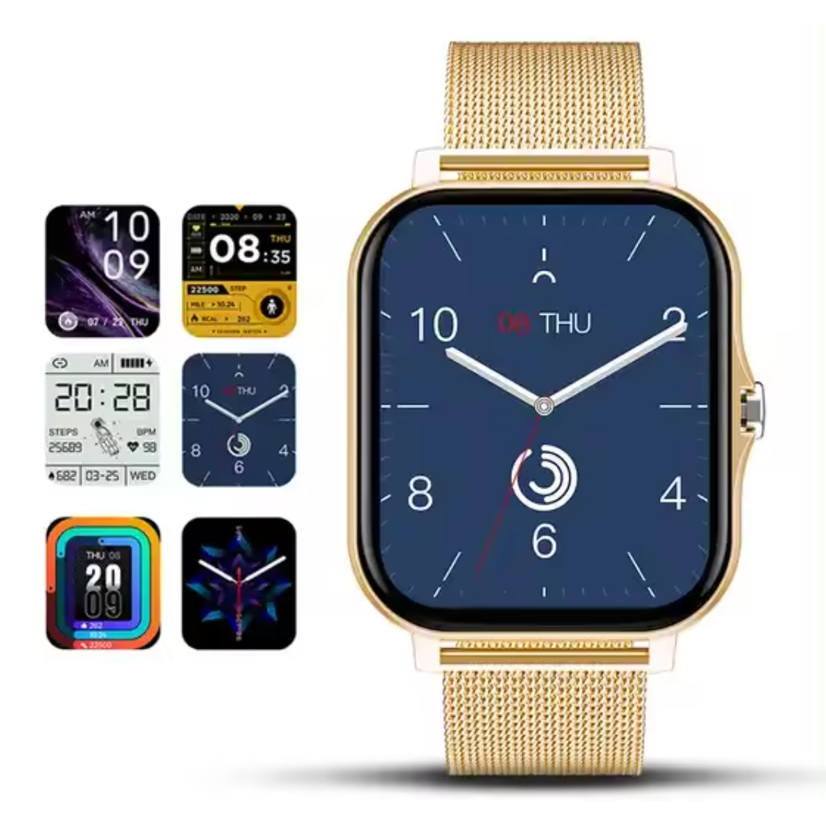 Women's Smartwatch with GPS Touch Screen & Mesh Metal Band 4